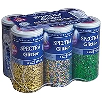 Arts & Crafts Glitter Assortment, 6 Assorted Colors, 4 oz., 6 Jars