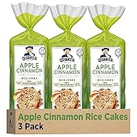 Quaker Large Rice Cakes, Apple Cinnamon, Pack of 3