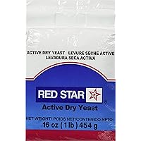 TableTop King Lesaffre Red Star 1 lb. Vacuum Packed Bakers Active Dry Yeast