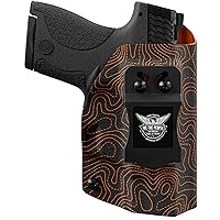 We The People Holsters - Orange Topographic Map - Inside Waistband Concealed Carry - IWB Kydex Holster - Adjustable Ride/Cant/Retention