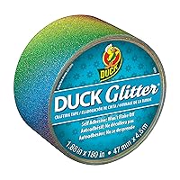 Duck Brand Glitter Crafting Tape, 1.88-Inch x 5-Yard Roll, Rainbow Ombre (283704)