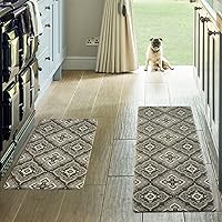 Laura Ashley – Anti-Fatigue Kitchen Mat Set, Allie Medallion Design, Stain, Water & Fade Resistant, Cooking & Standing Relief, Non-Slip Backing, Measures 17.5” x 48
