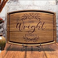 Personalized Cutting Boards - Custom Engraved Wood Chopping Block - USA Handmade - Best Wedding, Housewarming, Anniversary, Birthday, Christmas Gift Idea For Friends, Couples, Family, Mom, Dad