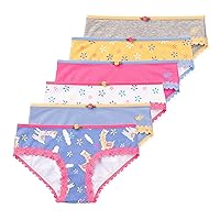 Lucky & Me | Ava Little Girls Bikini Underwear | Tagless | Soft Cotton Modal Spandex Blend | Colorful | 6-Pack