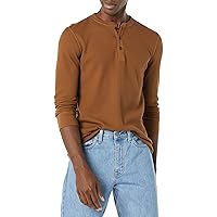 Amazon Essentials Men's Slim-Fit Long-Sleeve Waffle Henley Shirt