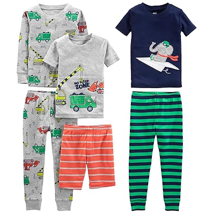 Simple Joys by Carter's Baby Boys' 6-Piece Snug Fit Cotton Pajama Set