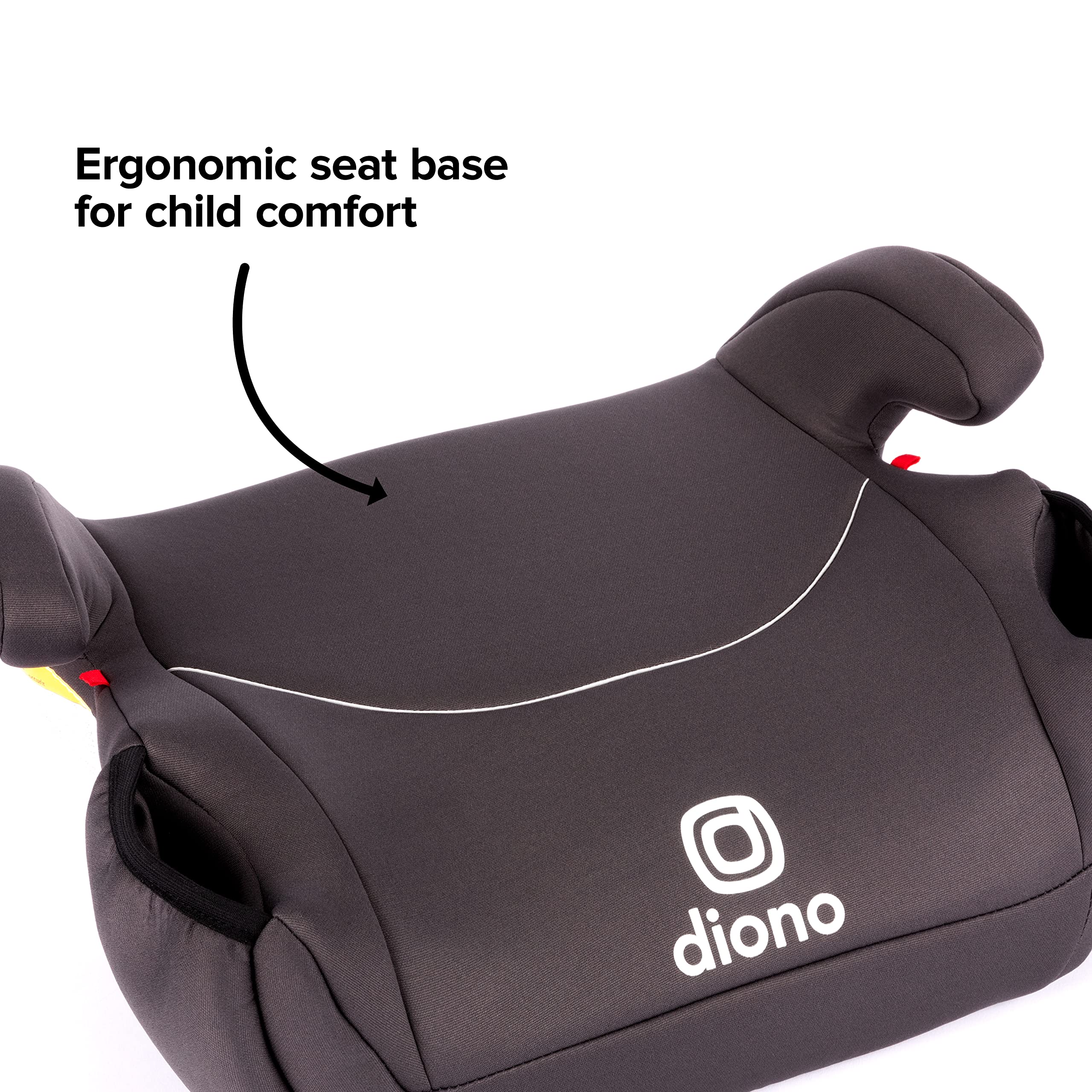 Diono Solana, No Latch, Pack of 2 Backless Booster Car Seats, Lightweight, Machine Washable Covers, Cup Holders, Black