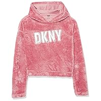 DKNY Girls Classic Comfy Sweatshirt, Dusty Rose
