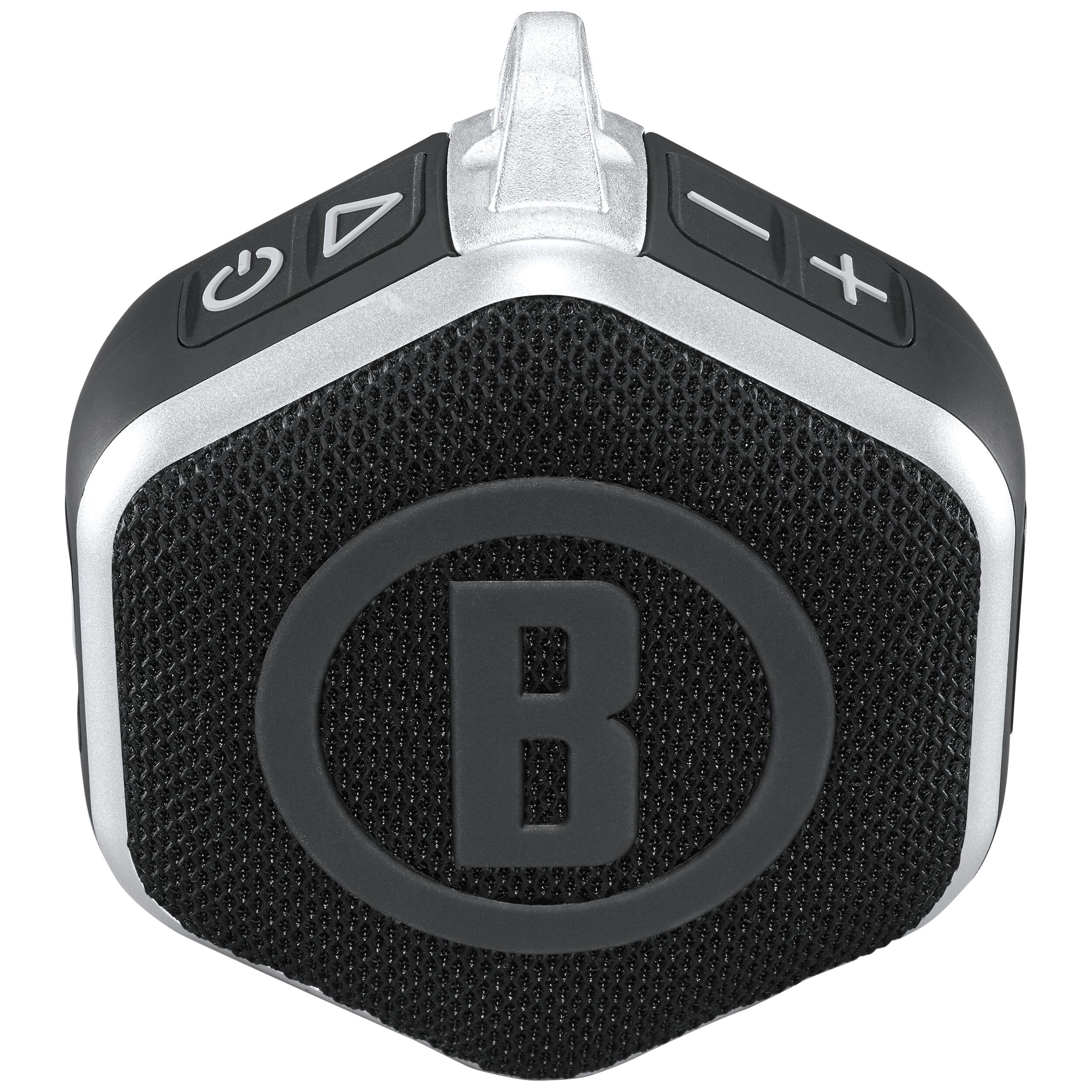 Bushnell Golf Wingman Mini GPS Speaker - Audible & Accurate Distances, Multiple Mounting Options for Cart or Walking (Black/Silver)