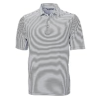 Cutter & Buck Big & Tall Short Sleeve Virtue Eco Pique Stripe Recycled Mens Big and Tall Polo