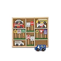 Melissa & Doug Deluxe Wooden Vehicles & Traffic Signs