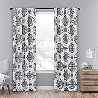 Eclipse Olivia Rod Pocket Curtains for Bedroom, Single Panel, 37 in x 84 in, Green