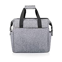 PICNIC TIME - On The Go Lunch Bag - Soft Cooler Lunch Box - Insulated Lunch Bag, (Heathered Gray)