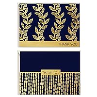 Hallmark Thank You Cards Assortment, Navy and Gold (50 Thank You Notes with Envelopes for Wedding, Bridal Shower, Baby Shower, Business, Graduation)