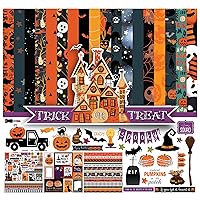 Halloween Theme Collection Double-Sided Scrapbook Paper Kit Cardstock 12