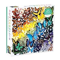 Galison Rainbow Butterflies Jigsaw Puzzle, 500 Pieces, 20”x20” – Features an Array of Butterflies in a Mesmerizing Rainbow of Color – Challenging, Perfect for Family Fun – Fun Indoor Activity