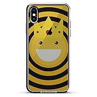 :D EMOJI SMILING KING WITH CROWN | Luxendary Chrome Series designer case for iPhone X in Silver trim