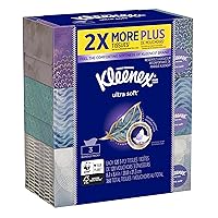 Kleenex Ultra Soft & Strong Facial Tissues, 120 Tissues per Flat Box, 3 Pack