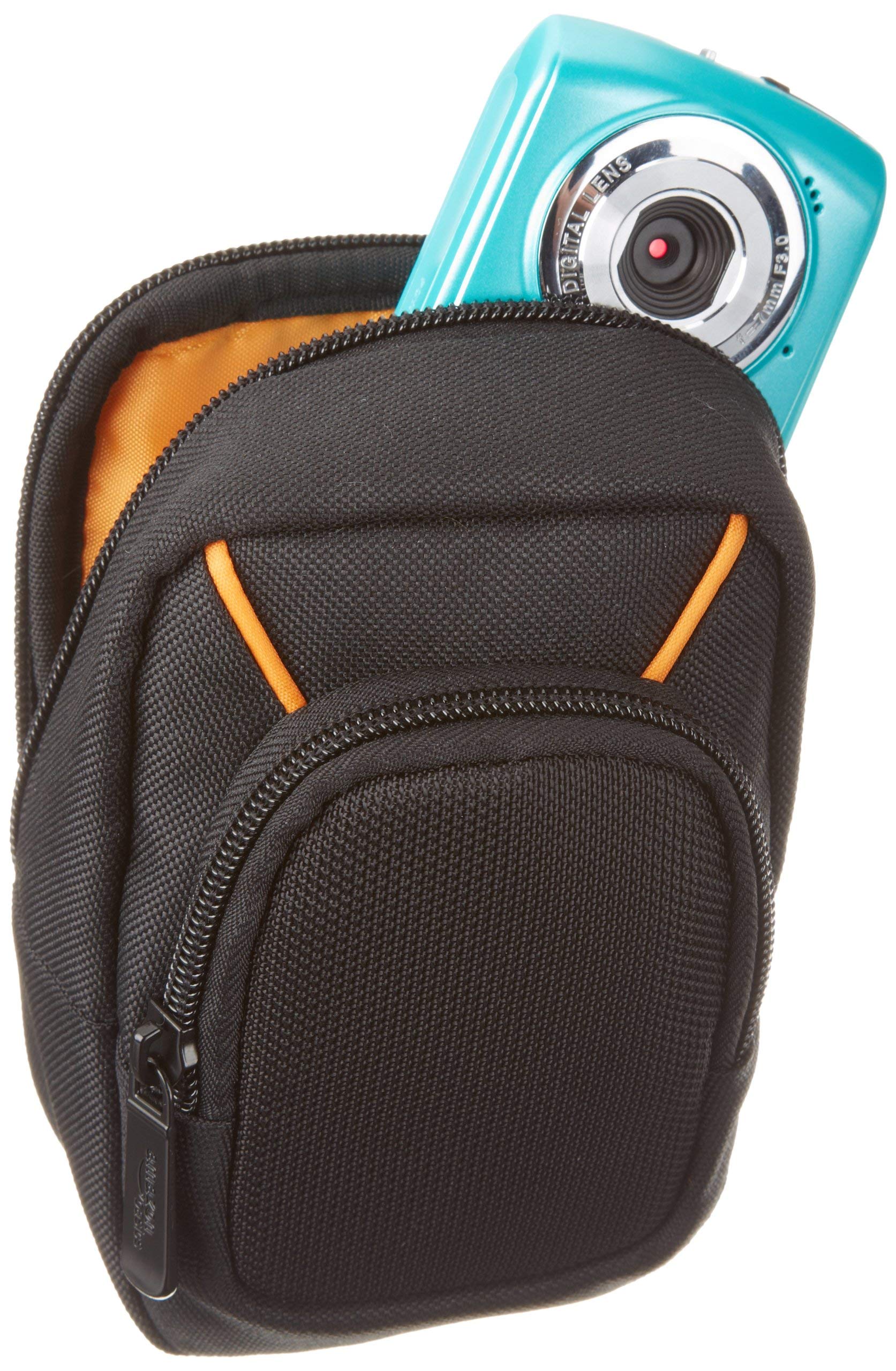 Amazon Basics Large Point and Shoot Camera Case, 6 x 4 x 2 Inches, Black, Solid