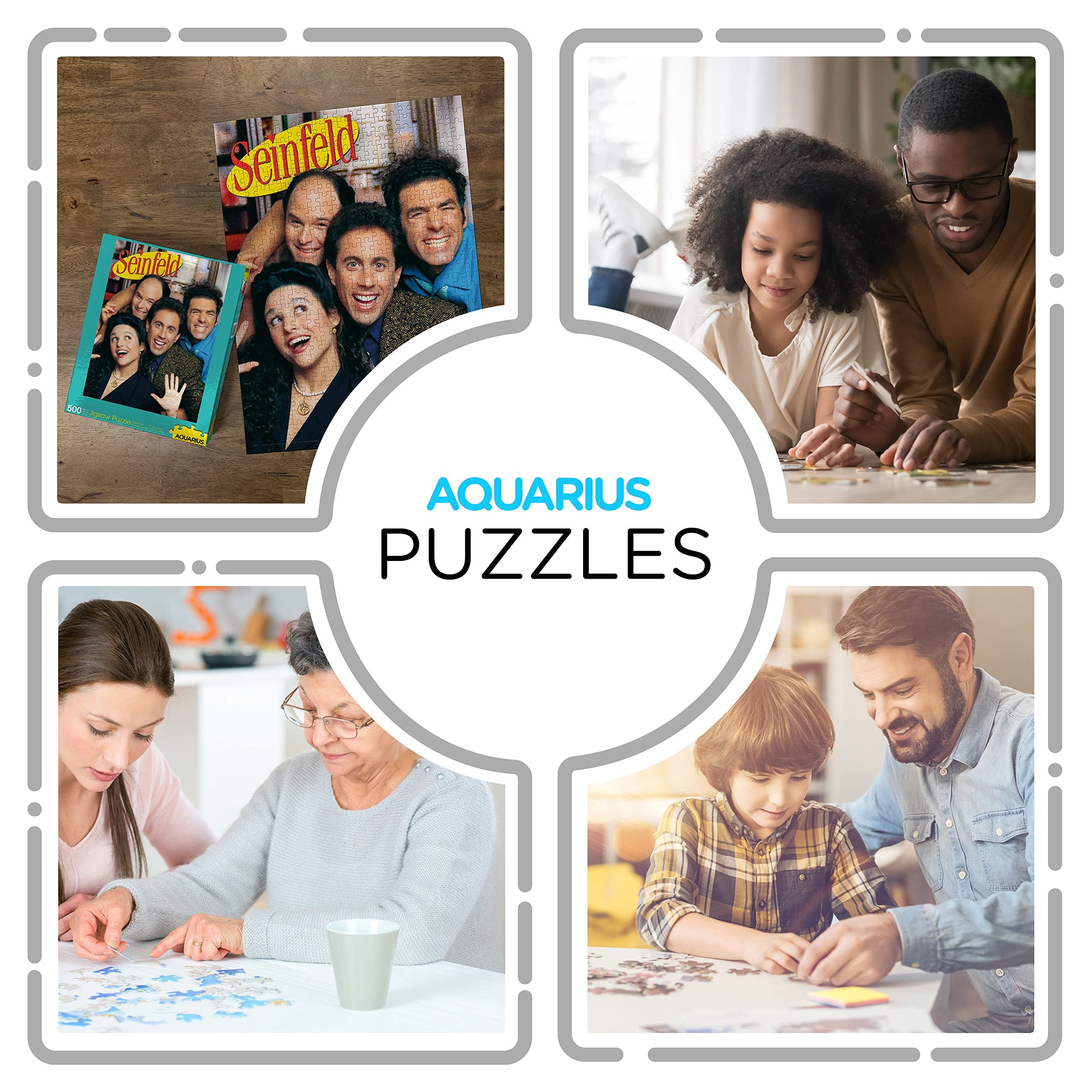 AQUARIUS Seinfeld Group Puzzle (500 Piece Jigsaw Puzzle) - Glare Free - Precision Fit - Officially Licensed Seinfeld Merchandise & Collectibles - 14 x 19 Inches