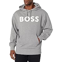 BOSS Men's Bold Logo French Terry Hooded Sweatshirt