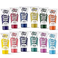 Bathtub Finger Paint Soap, 12 Count | Non-Toxic, Washable Bath Paint for Toddlers & Kids | Fun & Shimmering Colors