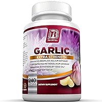 BRI Nutrition Odorless Garlic - 240 Softgels - 1000mg Pure and Potent Garlic Allium Sativum Supplement (Maximum Strength) - 120 Day Supply
