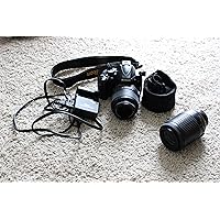Nikon D3000 10MP Digital SLR Camera with 18-55mm f/3.5-5.6G & 55-200 AF-S DX VR Nikkor Zoom Lenses