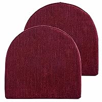 Chair Cushions: Premium High-Density Memory Foam Seat Cushion for Office, Home, & Car - Ergonomic Design for Comfortable Sitting, Relieves Pain & Tailbone Pressure with Non-Slip Bottom, 2 Pack, Wine