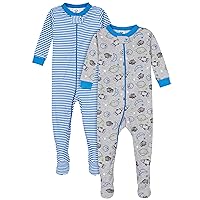 Gerber Baby-Boys 2-Pack Footed Pajamas