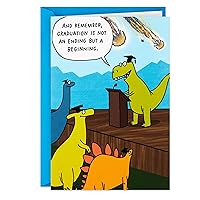 Hallmark Shoebox Funny Graduation Card (Dinosaur Commencement)