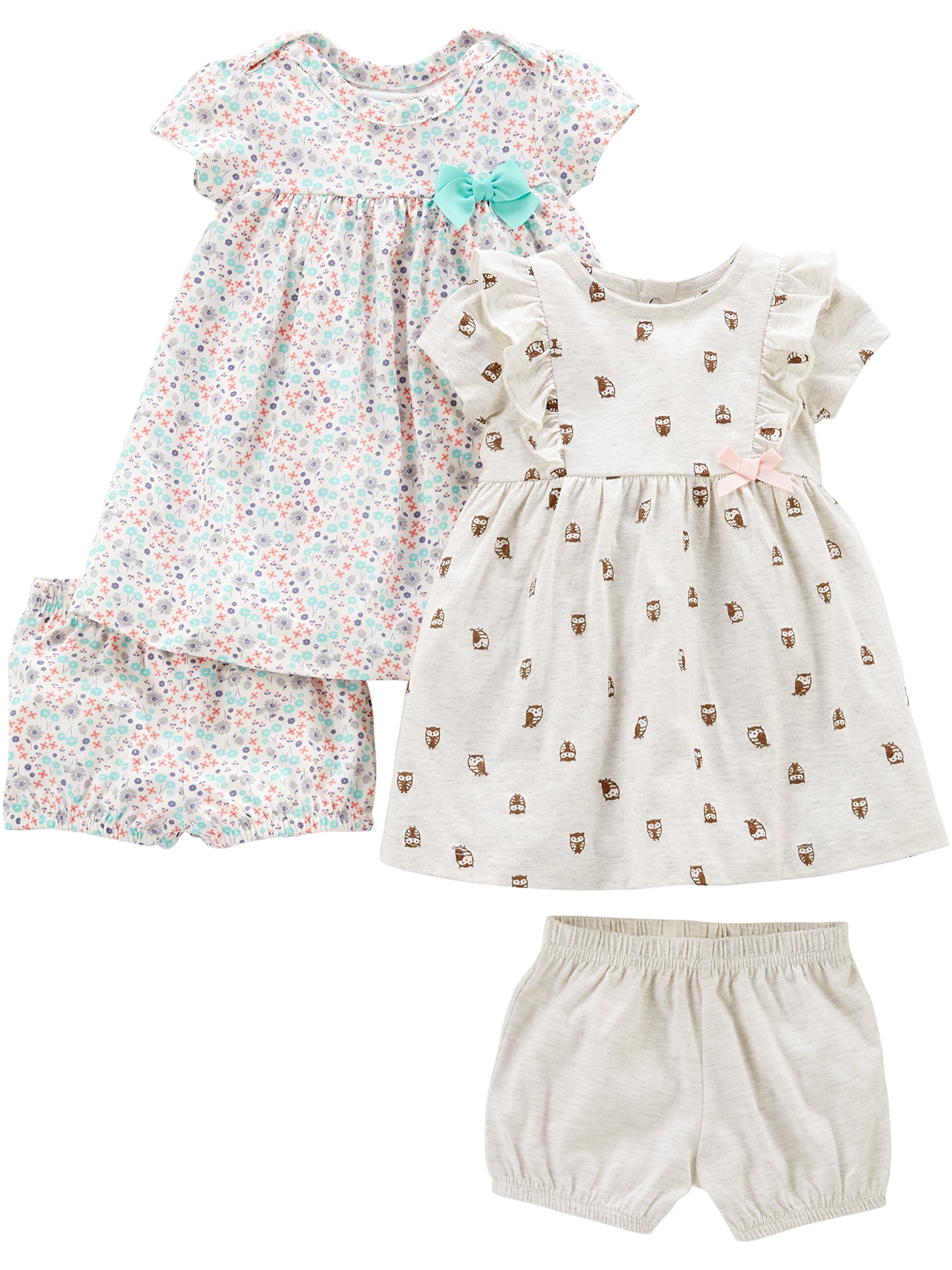 Simple Joys by Carter's Girls' Short-Sleeve and Sleeveless Dress Sets, Pack of 2