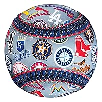 Franklin Sports 30 Club Baseball Teeball - Soft Strike - 30 Club Logo Ball (All Teams) - Soft Core - MLB Official Licensed Product