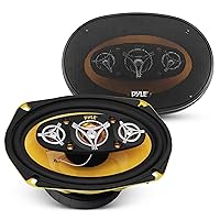 Pyle Car Eight Way Speaker System - Pro 6 x 9 Inch 500W 4 Ohm Mid Tweeter Component Audio Sound Speakers For Car Stereo w/ 120 Oz Magnet Structure, 3.55” Mount Depth Fits Standard OEM -PLG69.8 (Pair)