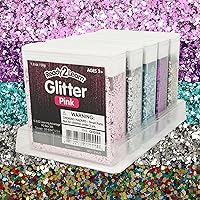 READY 2 LEARN Glitter - Electric - Set of 5-1.8 oz Each - Craft Glitter Kit - Pink, Purple, Turquoise, Silver and Multicolor - Perfect for Crafting and DIY