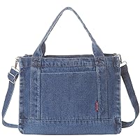 AOCINA Denim Purse Jean Tote Bag for Women Crossbody Shoulder Denim Purses and Handbags for Women