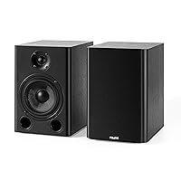 NEUMI BS5 Passive Bookshelf Speakers, 5-Inch Woofer, 1-Inch Tweeter, Dark Wood, 1 Pair