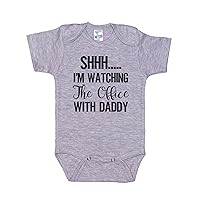 Shhh I'm Watching The Office With Daddy/The Office Onesie/Gift For Baby/Super Soft Romper