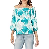Trina Turk Women's Printed Off The Shoulder Blouse