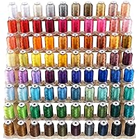 80 Spools Polyester Embroidery Machine Thread Kit 500M (550Y) Each Spool - Colors Compatible with Janome and Robison-Anton Colors