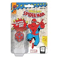 Marvel The Amazing Spider-Man 20-Sided Die | 36mm Large Collectible d20 with Spider-Man Emblem | Polyhedral Die Great for Dungeons and Dragons or Game Night | Officially-Licensed Marvel & Merchandise