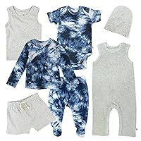 HonestBaby Multipack Gift Bundle Sets Mix Match Outfits 100% Organic Cotton for Newborn Infant Baby Boys, Girls, Unisex