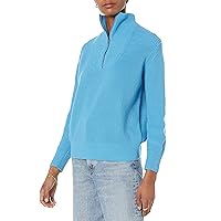 Amazon Essentials Women's Relaxed-Fit Ribbed Half Zip Sweater (Available in Plus Size) (Previously Amazon Aware)