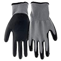 Boss Kid's Polyurethane Coated Work Gloves, 3-Pack, Enhanced Grip, High Dexterity, Water Resistant, Comfort, Gray/Black, Youth, (B33021-Y)