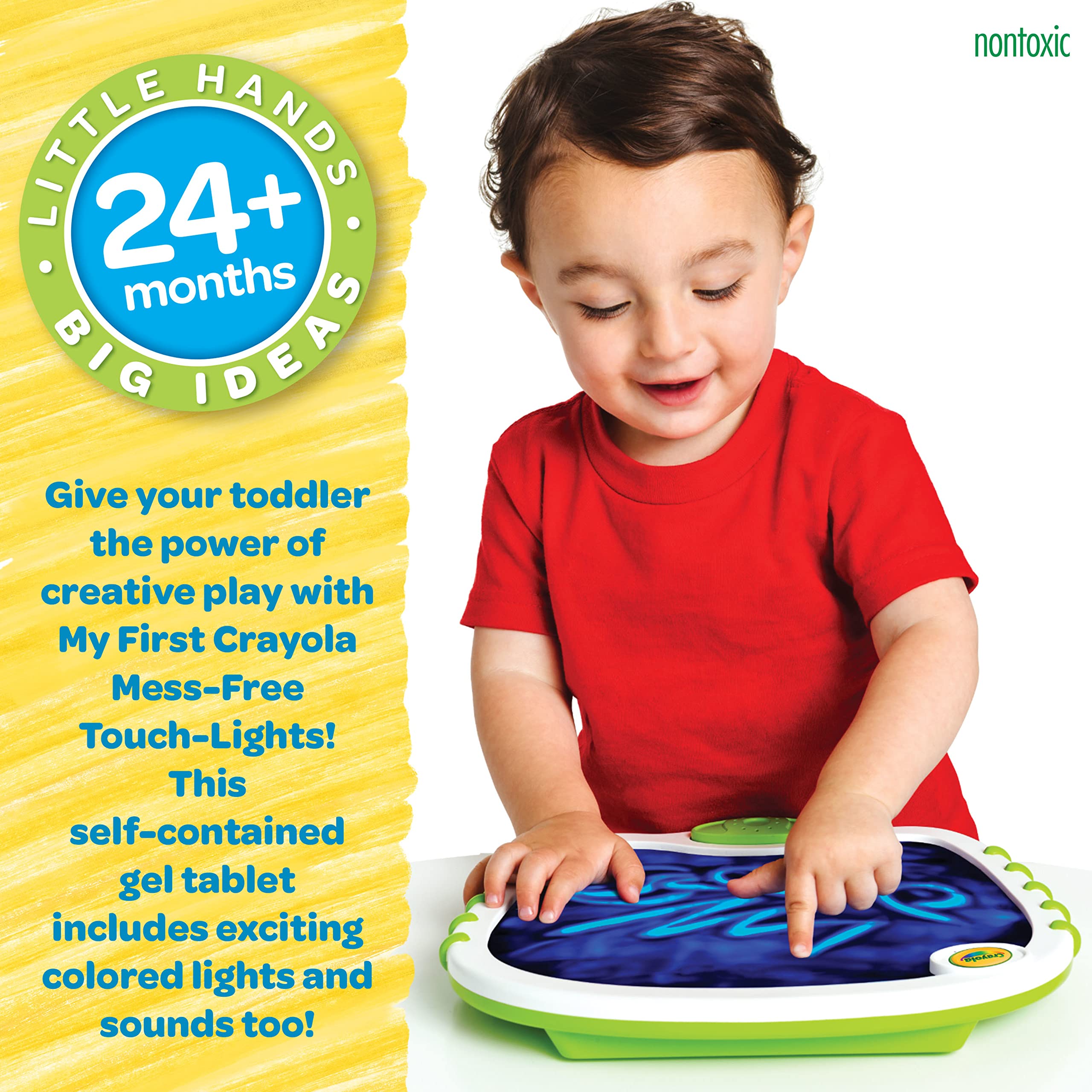 Crayola Toddler Touch Lights, Musical Doodle Board, Sensory Toys for Toddlers, Valentines Day Gifts for Kids Ages 2+.