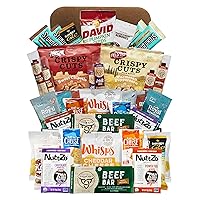 Keto Diet Snack Box 40-Count - Keto Gift Box Variety Pack Low Carb & Sugar Snacks, Gluten-Free | Care Package for Family and Friends | Gift Baskets - Healthy Ketogenic- Friendly Pork Rinds, Cheese Crisps, Protein Bars, Jerky & Gifts for Healthy Lifestyle Cool Snacks