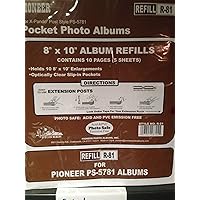 Genuine Pioneer 8x10 refill pages for your pocket album 8x10 10 pages (5 sheets)