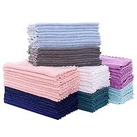 72 Pack Baby Washcloths - Ultra Soft Absorbent Wash Cloths for Baby and Newborn, Gentle on Sensitive Skin for Face and Body, 8