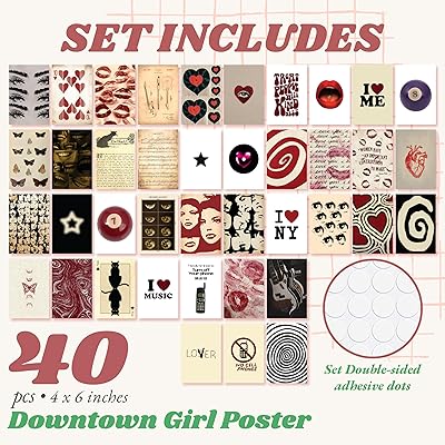 97 Decor Downtown Girl Room Decor - 40 Pcs Downtown Girl Posters
