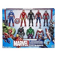 Marvel Avengers Action Figures - Iron Man, Hulk, Black Panther, Captain America, Spider Man, Ant Man, War Machine & Falcon! (8)